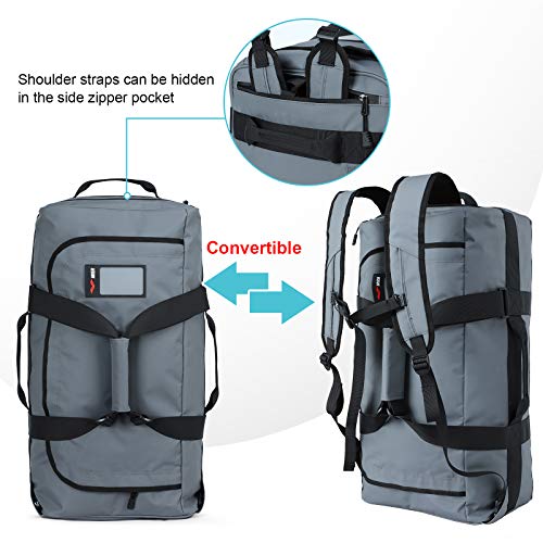 MIER-Water-Resistant-Backpack-Duffle-Heavy-Duty-Convertible-Duffle-Bag-with-Backpack-Straps-for-Gym-Sports-Travel
