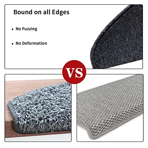 image for Qingbei Rina Stair Treads Carpet Non Slip,15 Packs|22 x 65cm Stair Pad
