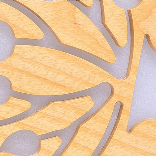 Lámpara de panel de pasillo en madera con acabados premium estilo retro 5