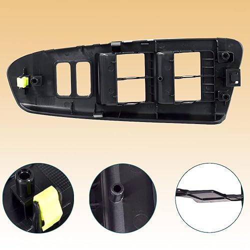 Miniatura 7 de Bisel para interruptor de ventana de puerta, lado izquierdo del conductor, se adapta a Toyota Tacoma 2012-2015, sustituye al panel de ajuste de