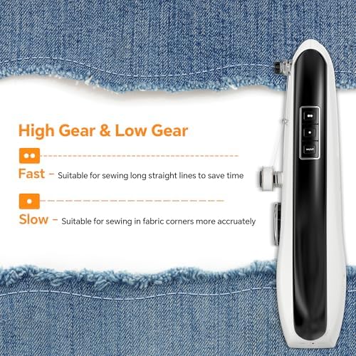Bearfire Handheld Sewing Machine with 2-Speed, Portable Sewing Machine with Sewing Kit & Storage Bag for Home, Travel, DIY, Quick Clothing Repairs — view 2