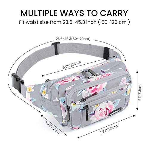 image for CXWMZY Fanny Packs For Women & Men Waist Pack Hip Bum Bag with Multi-P