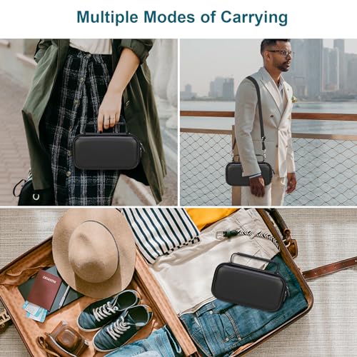 Image of Canboc Travel Case for Portable Nebulizer, Handheld Nebulizer for Adults, Mesh Nebulizer Bag with Removable Shoulder Strap, Mesh Pocket fit Medication or Essentials, Black (Case Only)