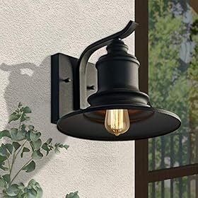 MOTINI Outdoor Barn Wall Light Fixture Farmhouse Rustic Style Wall Sconce with Black Finish,ETL Listed 519XSGPnSwL. SS280