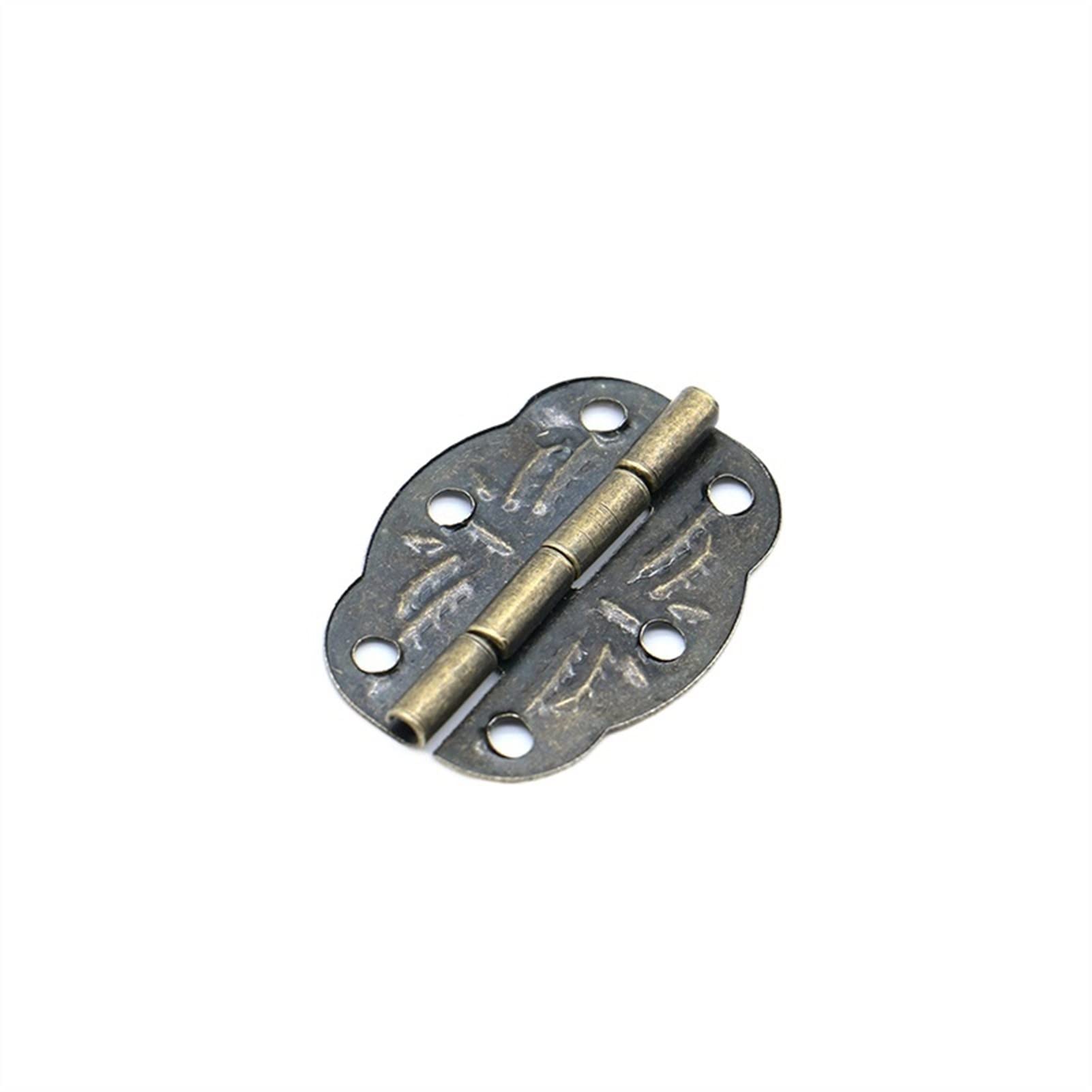 Nvsfzgiyg One Color Hinges 20Pcs Bronze Decoration Jewelry Box Hinge With Screw For Vintage Door Cabinet Drawer Furniture Fittings Hardware