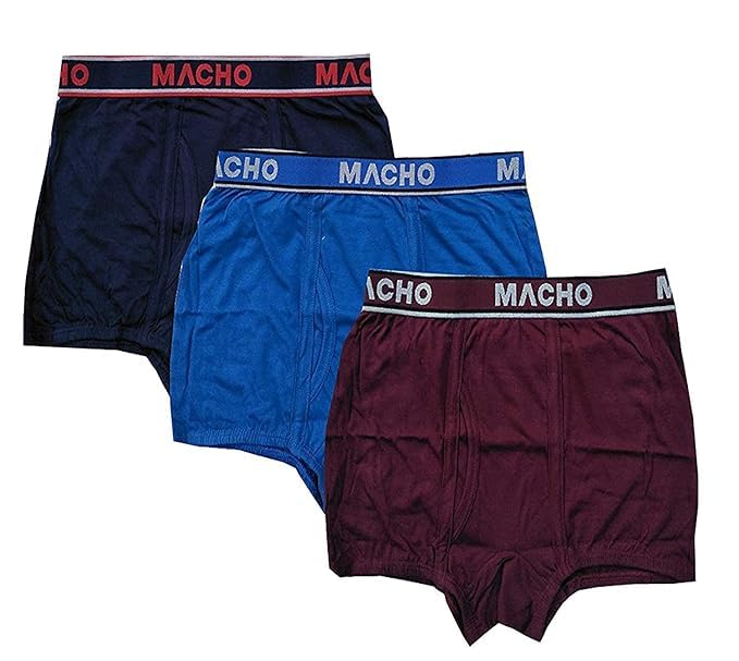 macho Men's Cotton Mini Trunks Plain (Assorted-Multicolor) (Pack of 3, 100 cm) Multicolour-picture-43