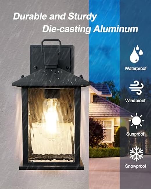 Outdoor Porch Light Outdoor Wall Sconce Matte Black 12 High