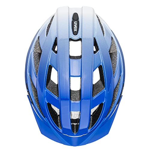 uvex air wing - leichter Allround-Helm für Damen und Herren - individuelle Größenanpassung - erweiterbar mit LED-Licht - cobalt - white - 52-57 cm