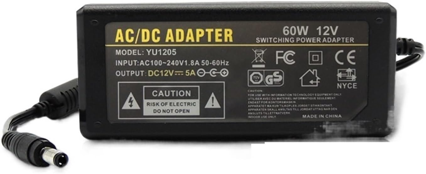 12V5A スイッチング電源アダプタ監視ディスプレイ LED ライト電源付き YU1205