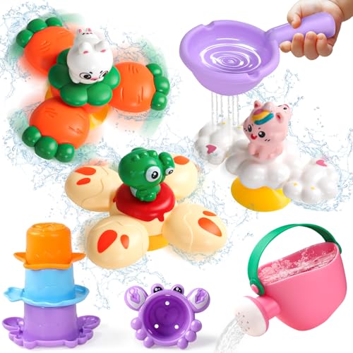 Fajiabao Saugnapf Spielzeug Baby, 3 Stück Badespielzeug ab 1 Jahr Sensorik...