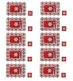 2. Antideslizante: Los mantel individual rojo navideño están hechos de materiales absorbentes con calidad antideslizante, por lo que los platos y cucharas no se caerán tan fácilmente.