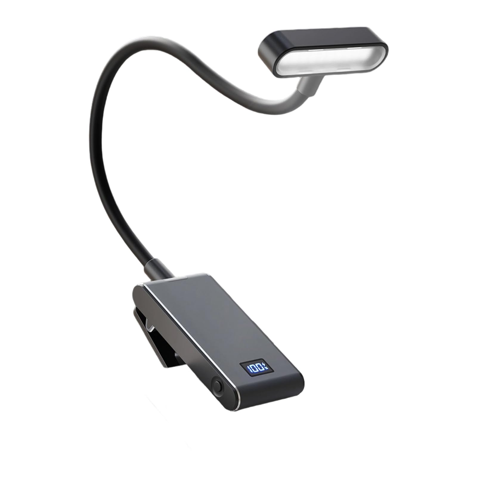 APGLSXY 3 Color Adjustable Brightness Rechargeable Portable Clip on Small Reading Light with Digital Timer for Book Study Lamp Adjustable Brightness Lamp