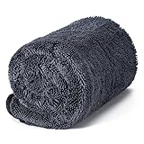 CADONO Large Microfiber Car Drying Towel, Ultra Absorbent Microfiber Cleaning Cloth for Cars, Bath Towels, No Streaks, Scratches, or Water Spots Double-Twist Pile Design(36'x 24')