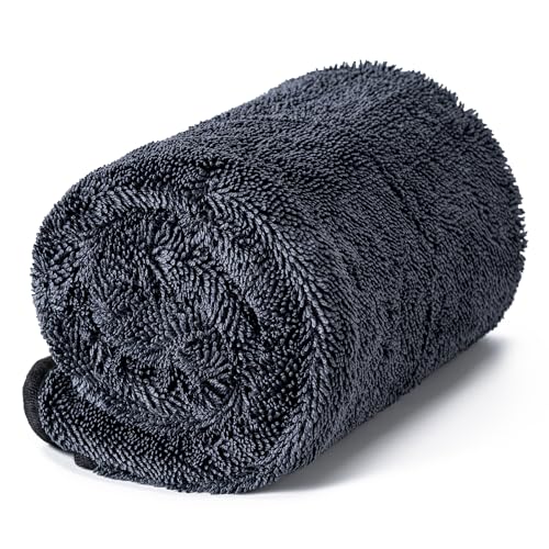 CADONO Large Microfiber Car Drying Towel, Ultra Absorbent Microfiber Cleaning Cloth for Cars, Bath Towels, No Streaks, Scratches, or Water Spots Double-Twist Pile Design(36