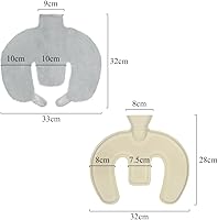 Vista 6 de Botella de agua caliente en forma de U para aliviar el dolor de cuello y hombros, bolsa de agua caliente de goma suave de 1 litro con funda