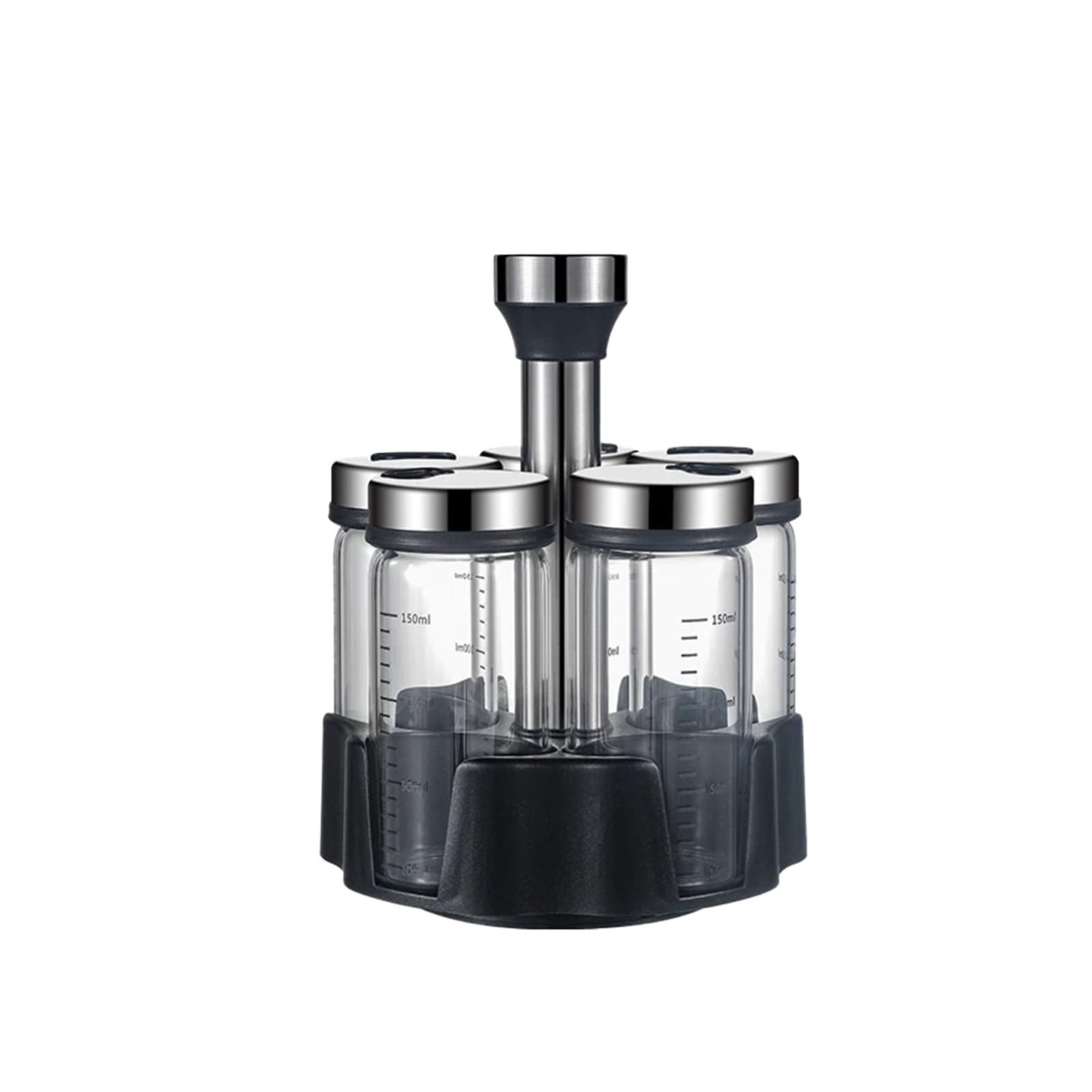 WZPTLKIBAD Rotating Seasoning Bottles, Glass Spice Jars and Oil Bottles