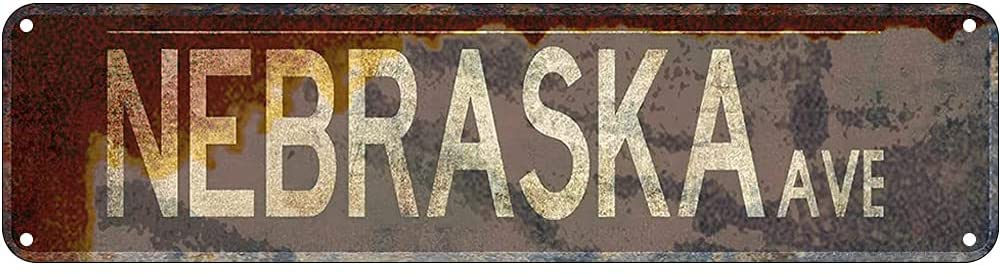 Nebraska Ave Retro Tin Signs Aluminum Metal Sign for Kitchen Home Garden Wall Bar Cafe Decor 4x16 Inch
