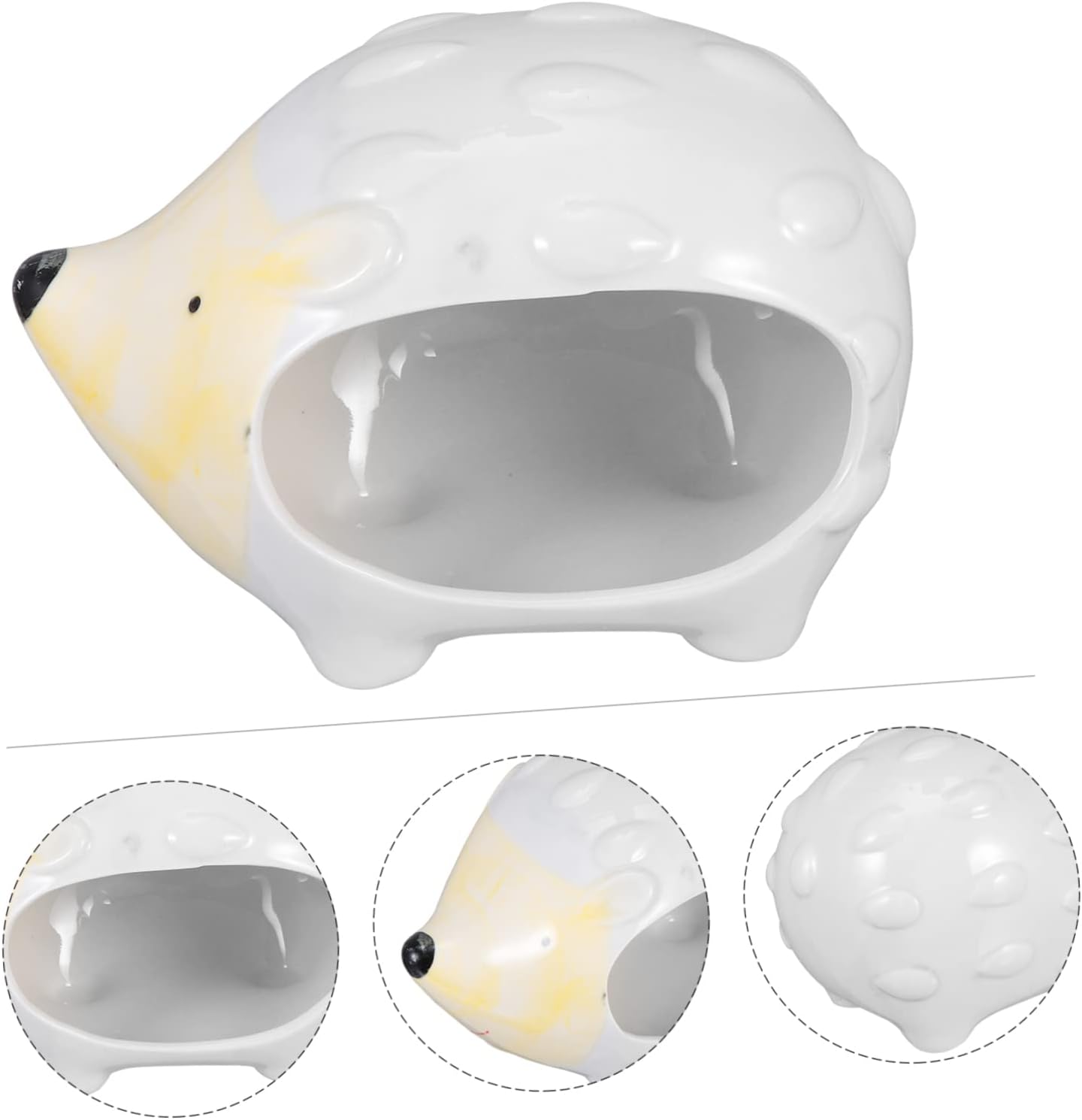 GALPADA Cooling Ceramic Pet Nest for Small Animals Stylish Hedgehog House Guinea Pig Nest Comfortable Design for Hamsters Squirrels and Dwarf Bunnies Unique Summer Retreat