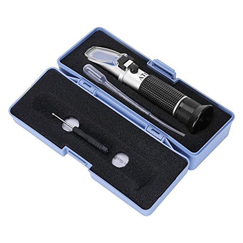 Beer Wort Refractometer,V-Resourcing Brix/Specific Gravity Refractometer for Beer Brewing, Dual Scale(Brix 0-32%, SG Wort 1.000-1.130)