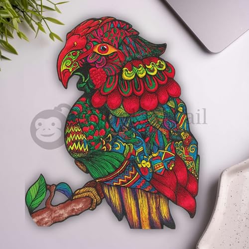 Image of MONKEYTAIL Whimsy Wooden Jigsaw Puzzle for Adults & Kids - Laser-Cut Pieces, 3D Puzzle Box as Birthday Gift for Boys & Girls - Brain Teaser, Home Decor & Family Game (VIPR, Size: Small)