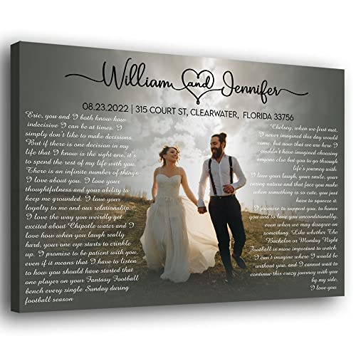 Personalized Wedding Vows Art