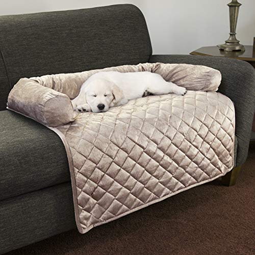 PETMAKER Furniture Protector Pet Cover with Bolster in Beige for Dogs, 35