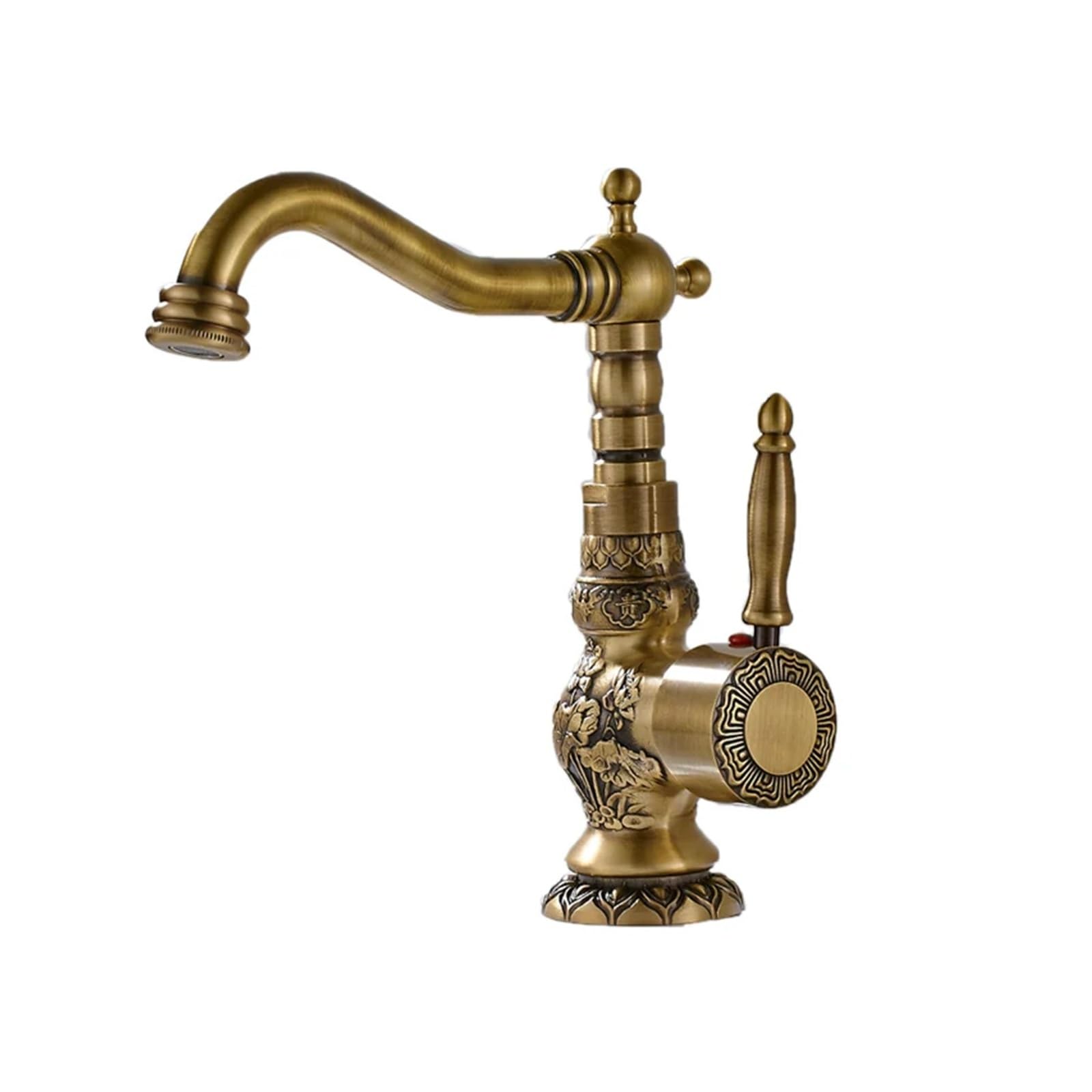 ZQFHSX Brass Sink Mixer Faucet Crane Single Handle Hot and Cold Water Tap Home Decoration Bathroom for Most Scenarios(Short Basin Faucet)