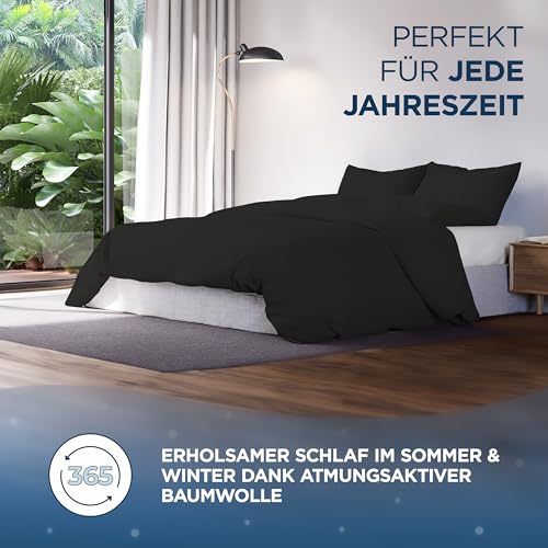 Samthus Kissenbezug 40x80 Baumwolle Satin Oeko-Tex Made In Green - Schwarz – Ansicht 3