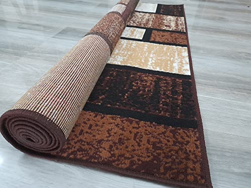 Image of Soft Thick Washable Rugs for Home Decor Living Room 5x7 Feet (150 x 200 Cm) Brown Color