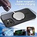 HGH Magnetisch Hülle für iPhone 12 Mini 5,4 Zoll Kompatibel mit MagSafe, Transluzente Matt Rückseite Dünn Stoßfest Handyhülle für iPhone 12 Mini (Schwarz)