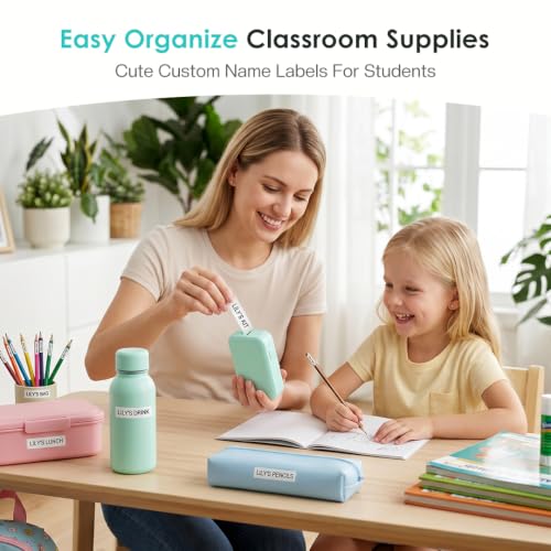 Image of Phomemo Label Maker, D30 Bluetooth Mini Label Maker Machine with Tape, Small Label Makers, Multiple Templates Fonts Icon Portable Label Printer for Kids School Classroom Teacher Supplies, Home Office