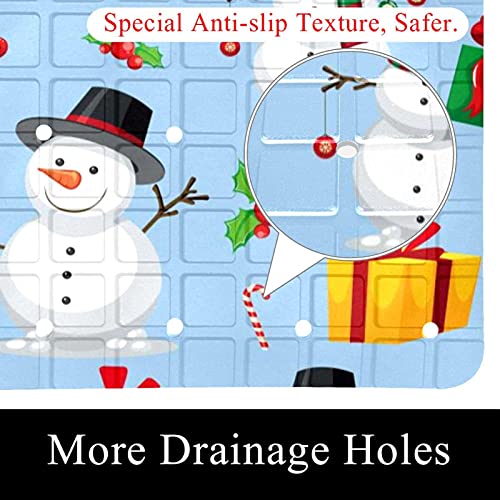 Tapis de bain Noël en vinyle robuste à 120 ventouses de bain - 3
