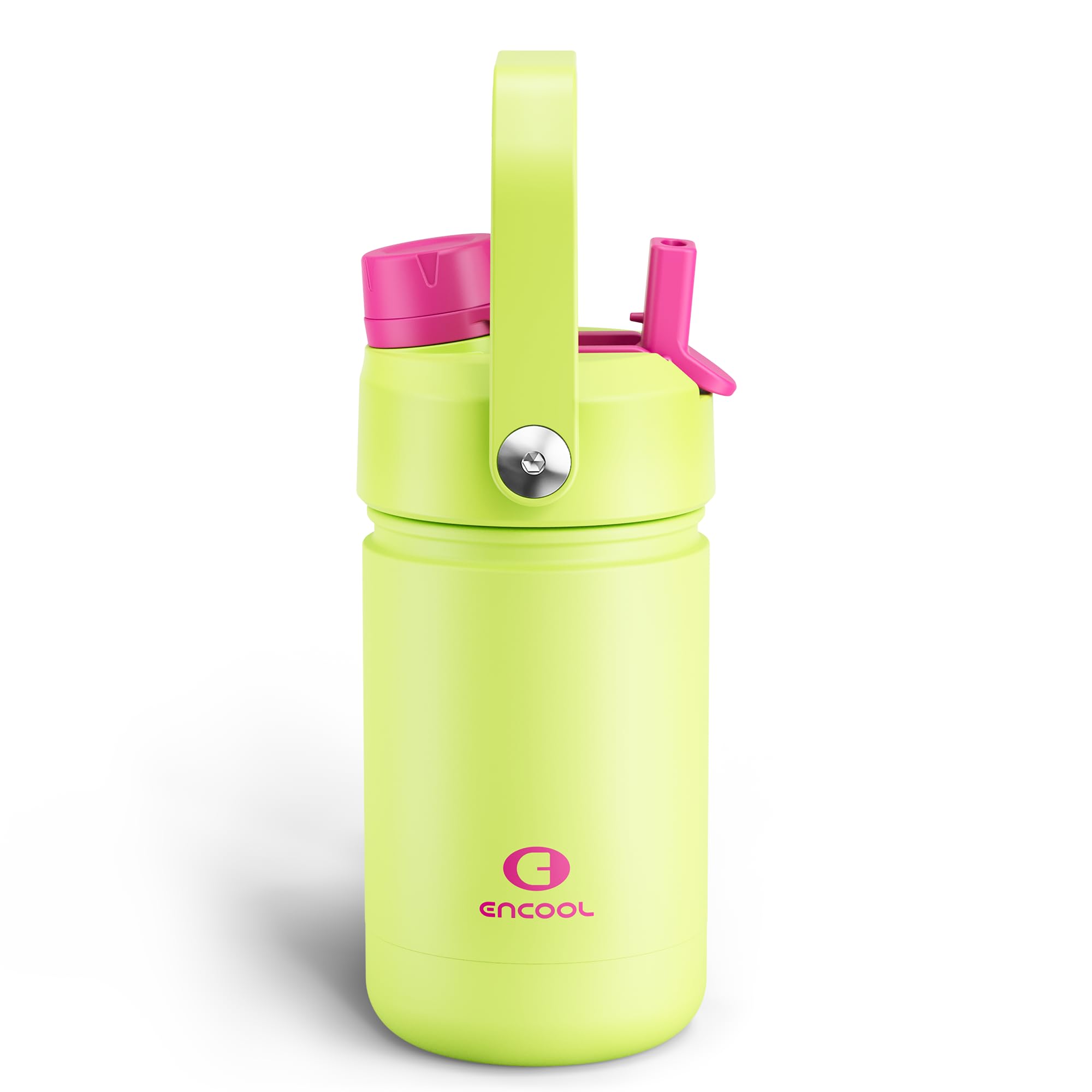 Kids Insulated Water Bottle with Straw - 12oz Stainless Steel Water Bottle with Dual Spouts Leak-Proof BPA-Free Double