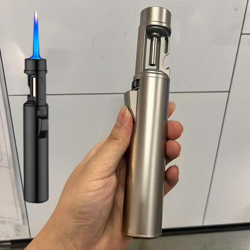 Encendedor eléctrico HUZHUAN con llama antorcha y abridor