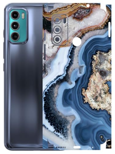 Image of AtOdds - Full Body Back Screen Guard Protector Film - Lamination Wrap Skin Sticker Compatible with Moto G60 | Scratchproof Matte Finish (Floor Marble)