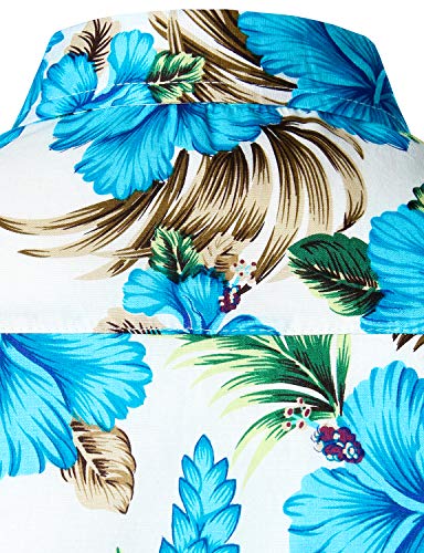 Jogal A335_BLUEHIBISCUS_XL Men'S Flower Casual Short Sleeve Aloha Hawaiian Shirt X-Large Blue thumb #5