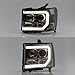 AKKON - For 2007-2014 GMC Sierra 1500 2500 3500 LED Light Tube Smoked Projector Headlight Driver + Passenger