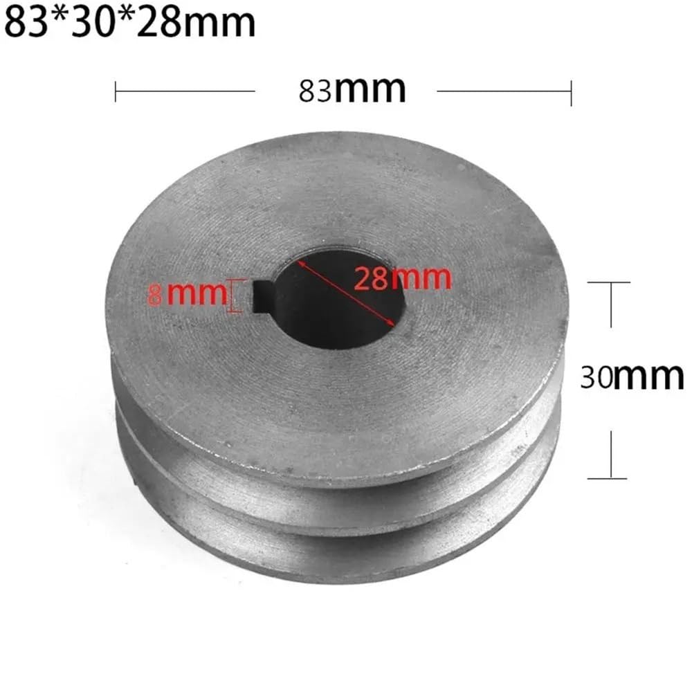 Puleggia a doppia scanalatura ad alta resistenza for utensili elettrici - Puleggia con scanalatura a V in ghisa, 1 pz | 83x30x28mm