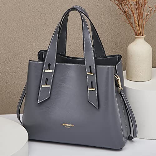 Image of LAORENTOU Women Crossbody Handbags Genuine Leather Satchel Handbags for Women Top-handle Shoulder Tote Purses