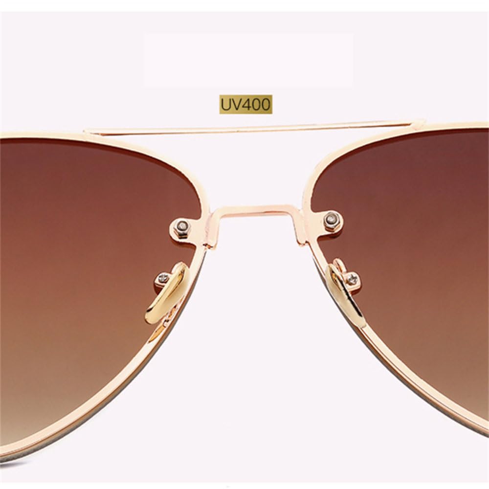 Gafas de sol sin montura para mujer Lentes con tinte amarillo Espejo Gafas rosas UV400