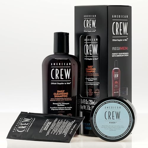 American Crew Regimen Fiber Duo, Hair Gifts For Men With Daily Cleansing Shampoo & Fiber High Hold to Thickening & Texturise (2 x Full Size) - Image 3