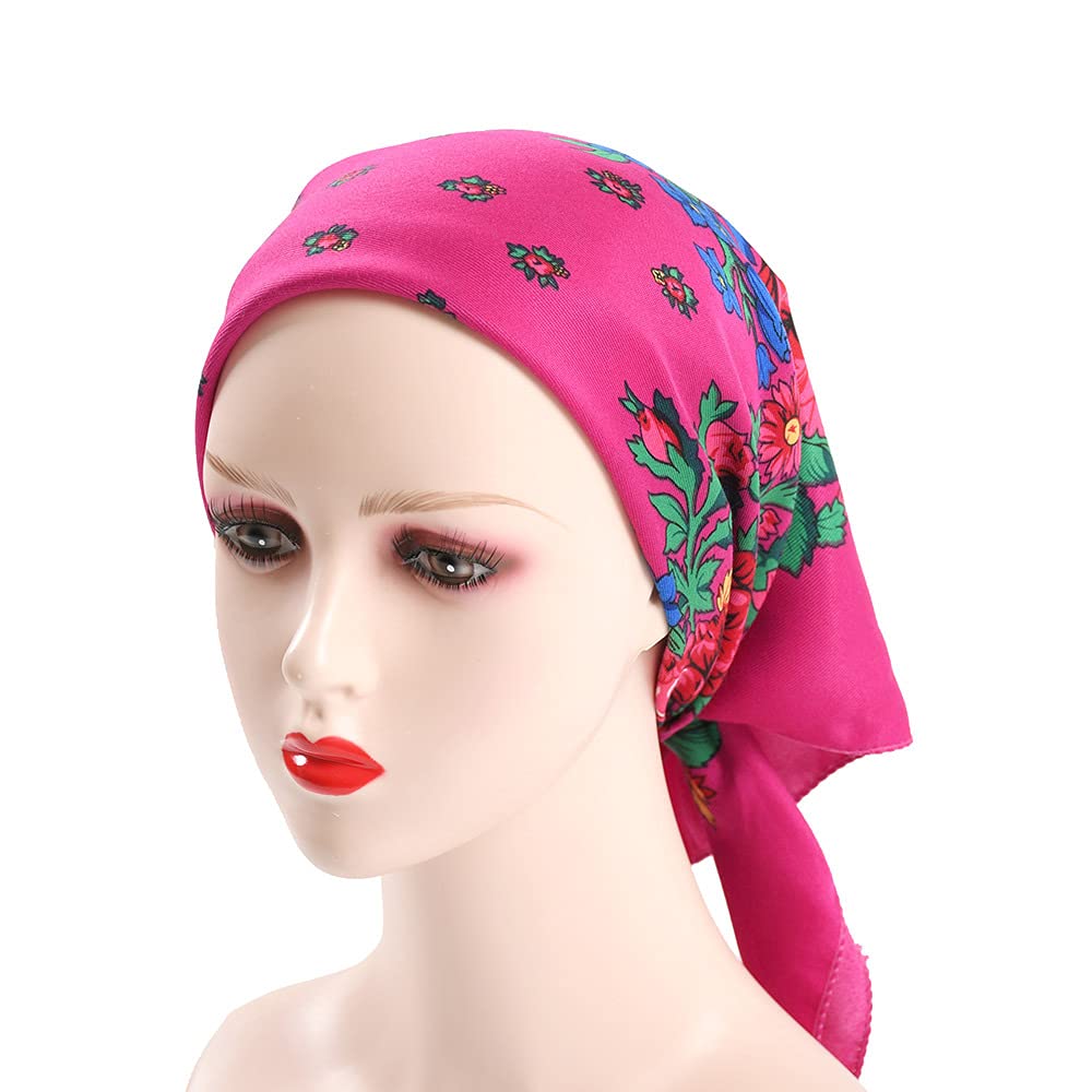 guaizhou Russian Square Scarfs ukrainian Headwear Muslim Hijab Shawl Wraps Turban Cloth Raditional Scarves