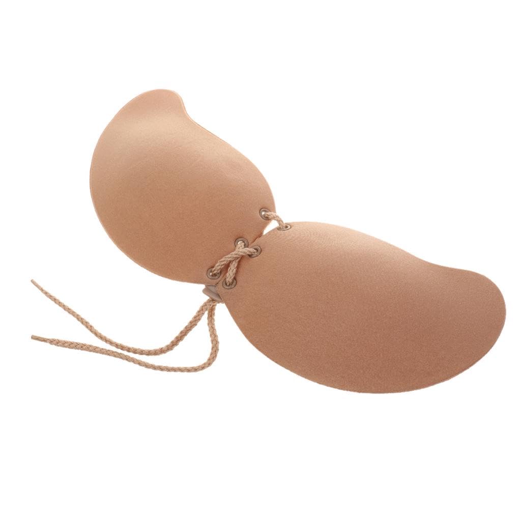 snappsy Silicone Adhesive Stick Push Up Strapless Invisible Backless Bra A Beige-picture-26