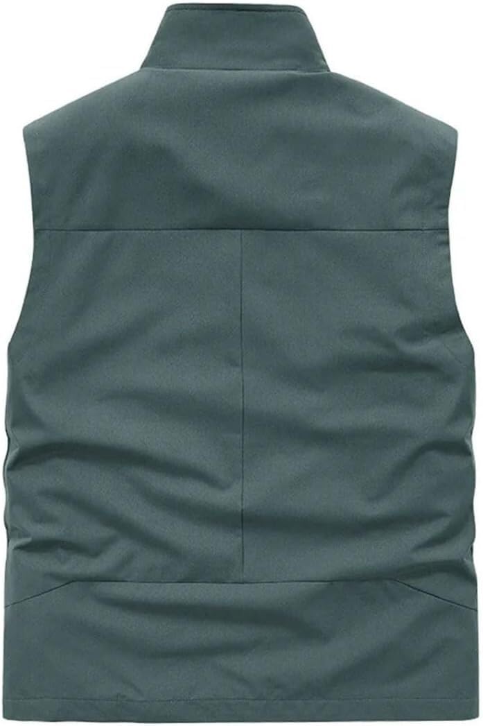 ININOSNP Gilet sans Manches Gilet d'été en Maille sans Manches for Le Travail en Plein air, Le Safari, la pêche, Les Voyages, la randonnée, la Gym, Le Sport(SOYA Green,6XL)