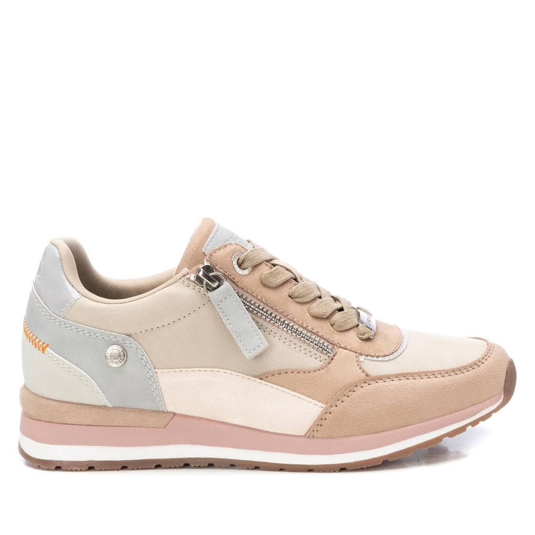 REFRESH Damensandale Beige, flache Sandale mit Leder, Riemen-Detail, Modell 17150302, Größe 38