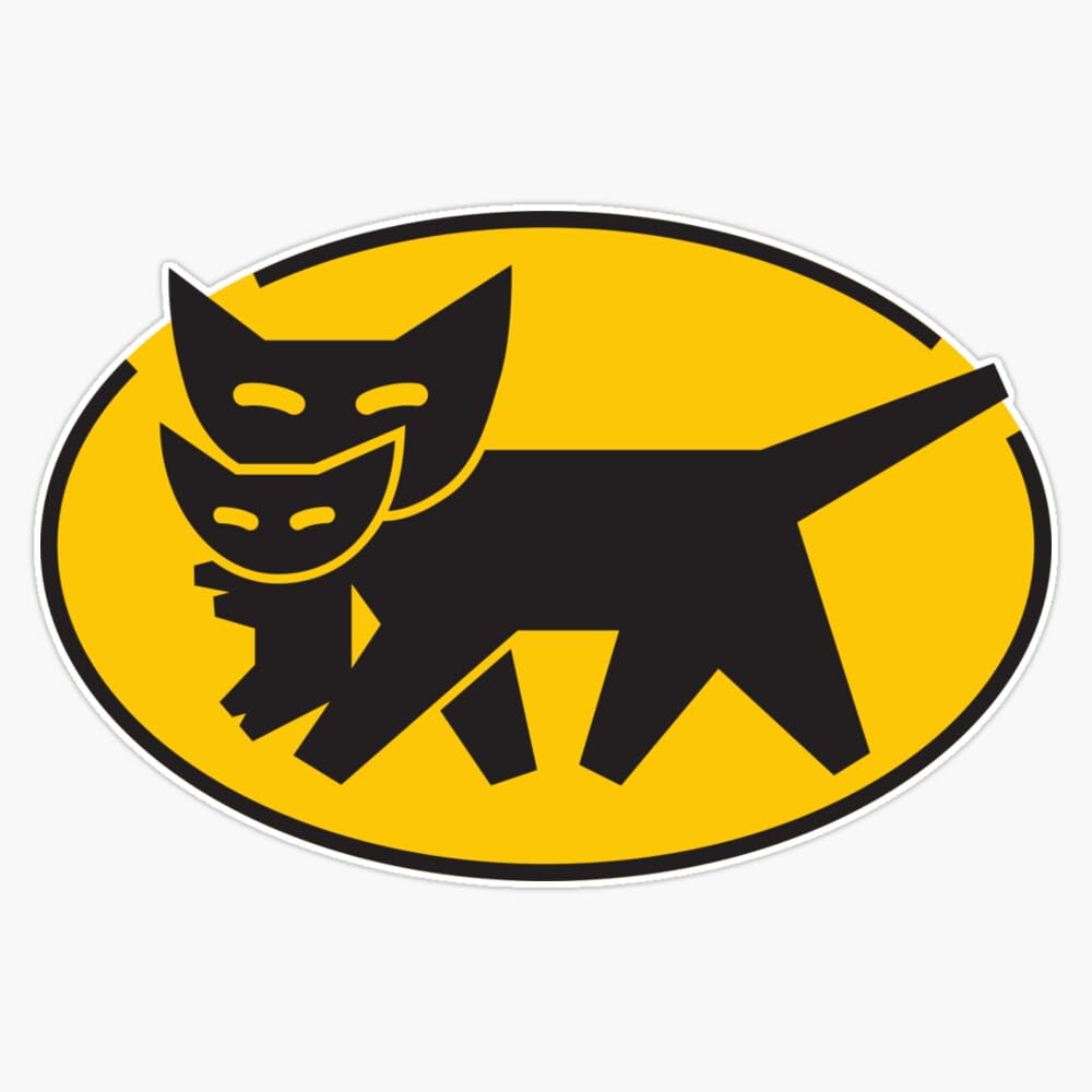 Yamato Transport Kuroneko Logo (ɻ’Á­Á“) Sticker Vinyl Waterproof Sticker Decal Car Laptop Wall Window Bumper Sticker 5"