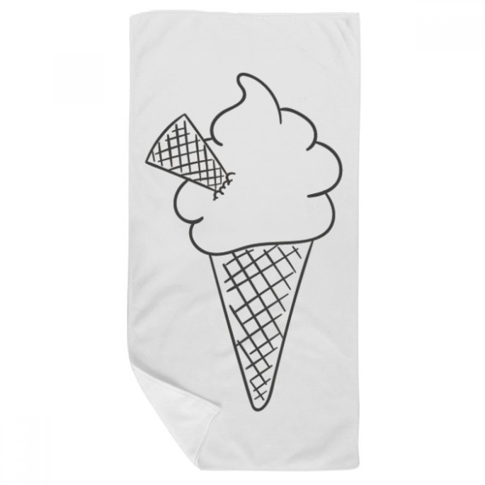 Serviette de bain crème glacée molle 35x70cm anti irritation