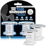 TubShroom Bathtub Drain Protector and Hair Catcher - 2 Pack, Chrome - Fits 1.5' - 1.75' Bathtub and Shower Drains