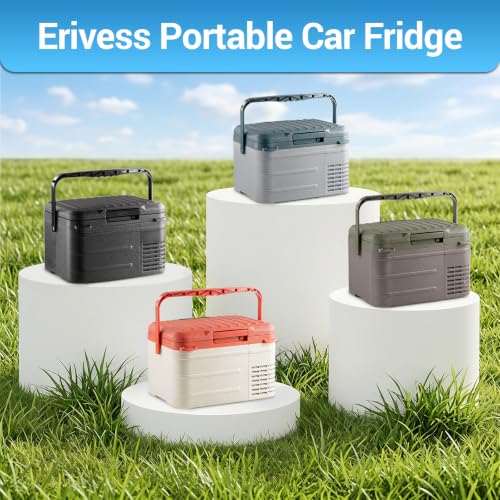 Image of Erivess 12v Refrigerator 11 Quart, -4F-68F, Electric Cooler for Car