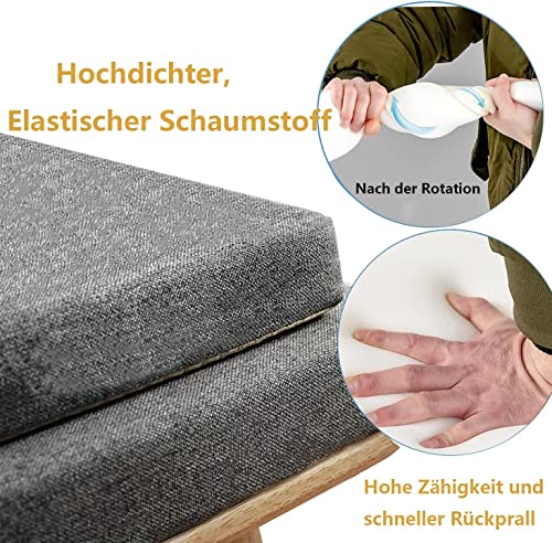 Benutzerdefinierte Bankkissen Bankauflage, erhältlich in einer breiten Palette von Farben,Waschbares und abnehmbares rutschfestes Sitzkissen für den Außenbereich, Gartenmöbel, Terrasse, Innenbereich – Bild 3